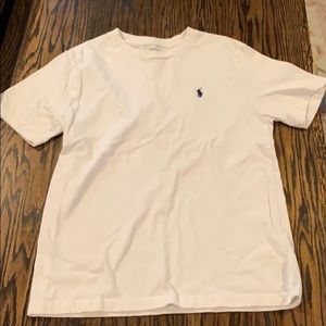 Polo white youth Medium